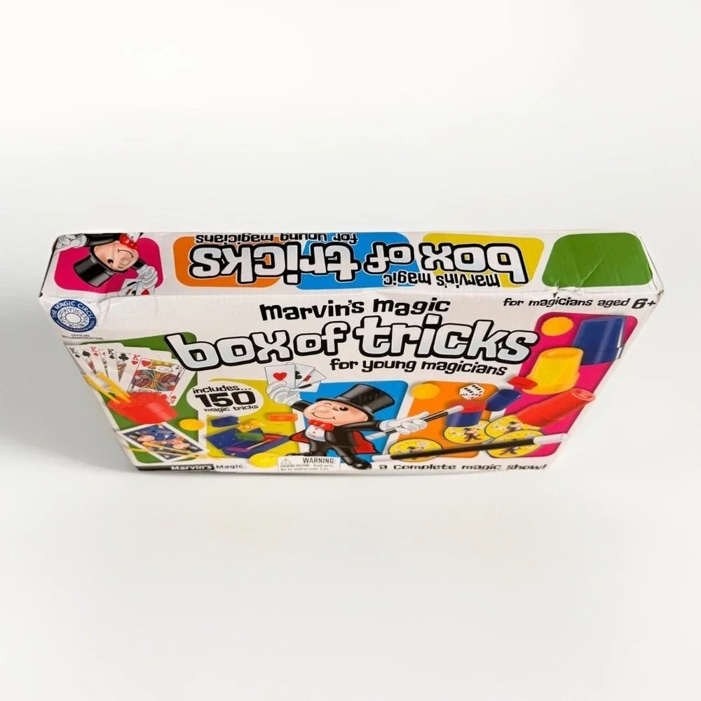 Marvin's Magic Box of Tricks Includes 150 Magic Tricks with Wand Cards Cups